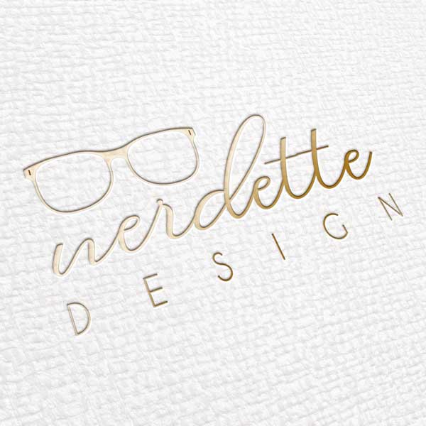 nerdette design logo