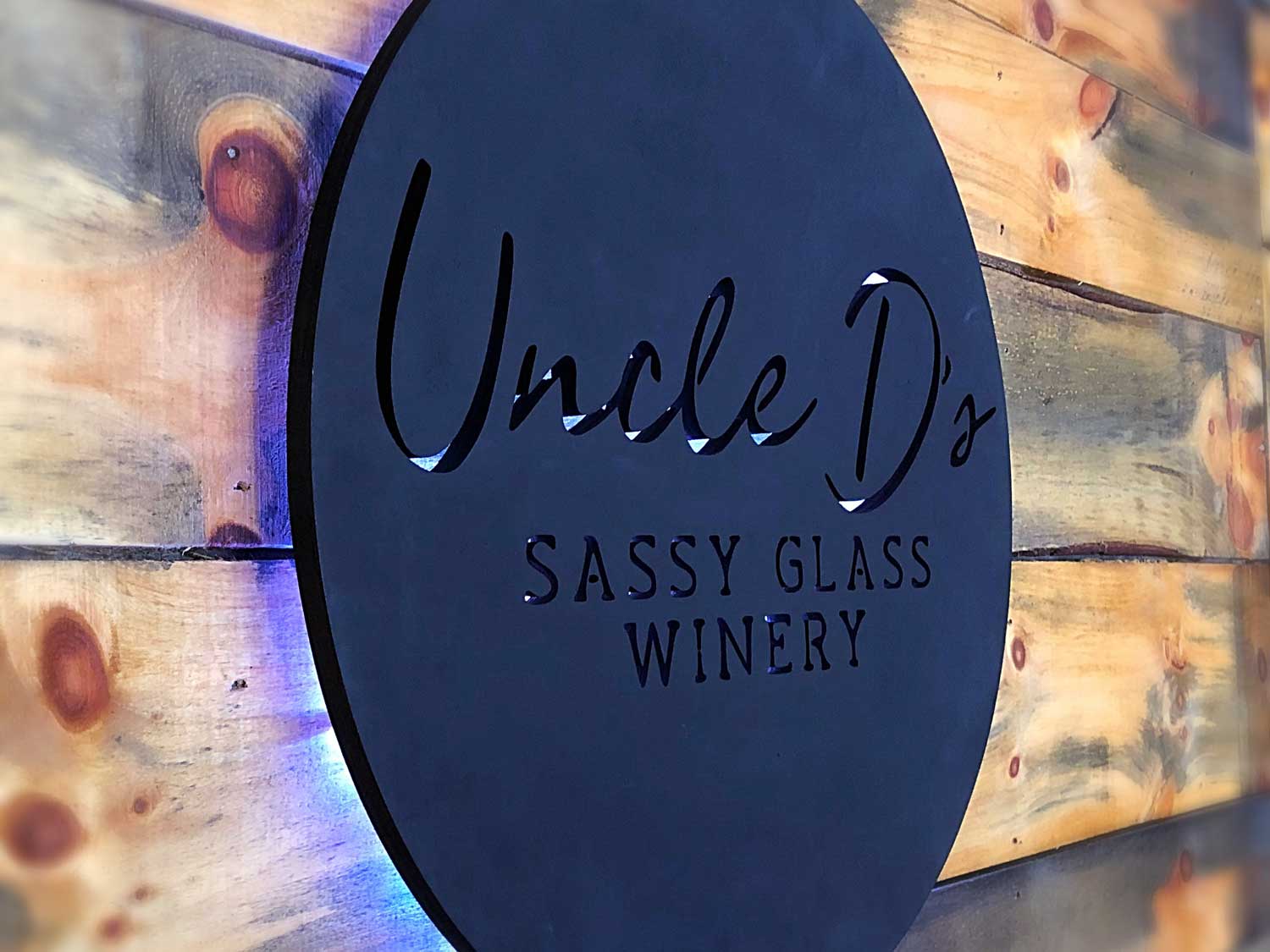 uncle ds sassy glass led sign